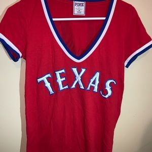 Pink Texas rangers shirt